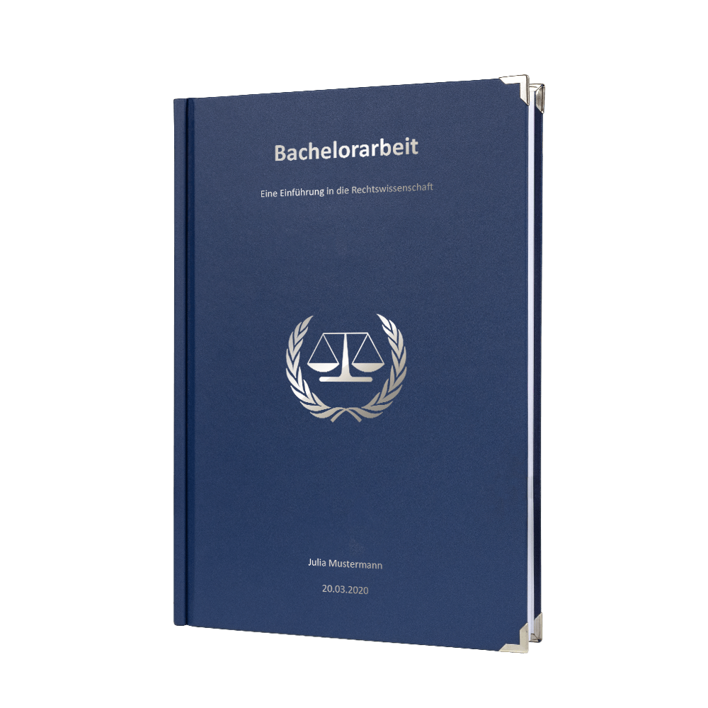 hardcover bindung blau